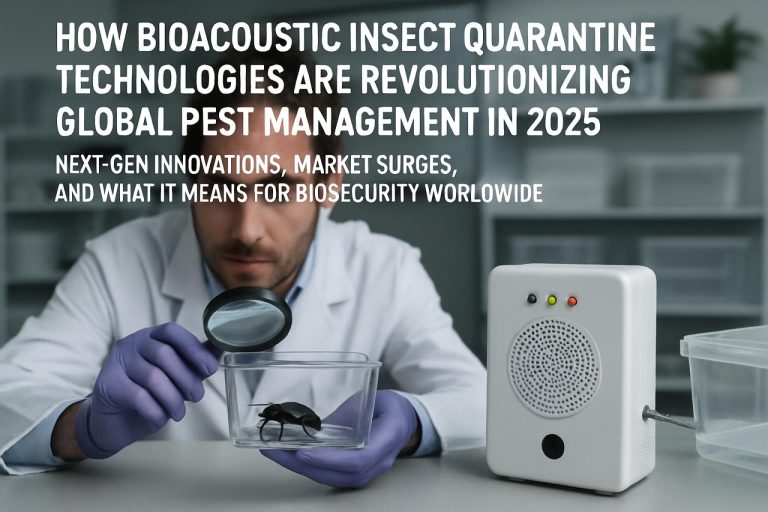 Cómo las tecnologías de cuarentena bioacústica de insectos están revolucionando la gestión global de plagas en 2025: Innovaciones de próxima generación, aumentos de mercado y lo que significa para la bioseguridad en todo el mundo